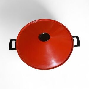 West Bend 5109 Wok Vtg 1970s Electric Red Made In USA Tested Working Atomic MCM